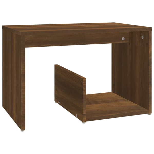 vidaXL sidebord brunt egetræ 59x36x38cm træbaseret materiale