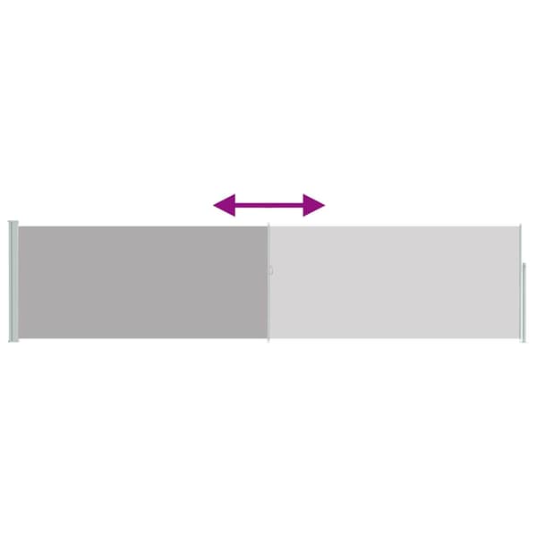 vidaXL Utfällbar sidomarkis för uteplats 120 x 500 cm grå