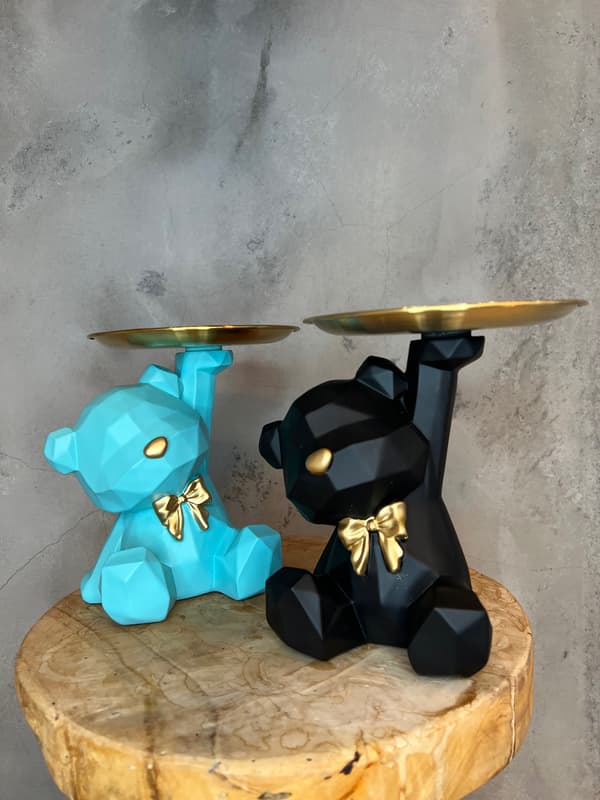 Bamse med turkis bakke
