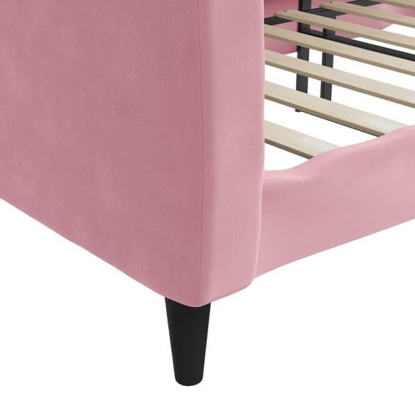 vidaXL Bäddsoffa rosa 100x200 cm klädd i sammet