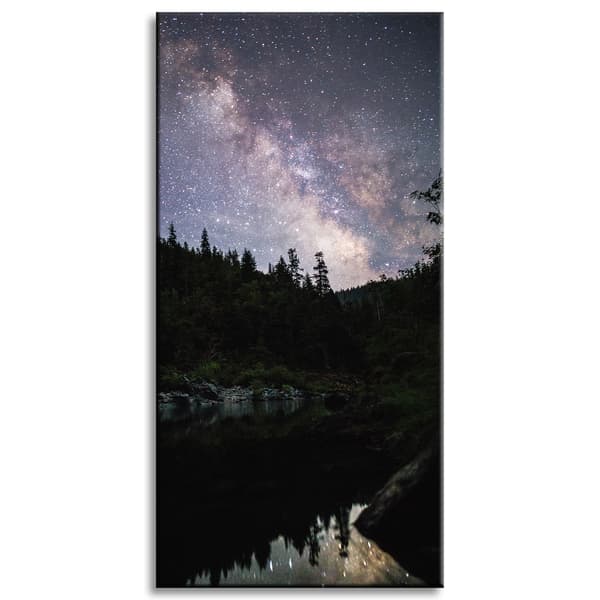 Canvastavla Rymden Stjärnhimmel 40x80