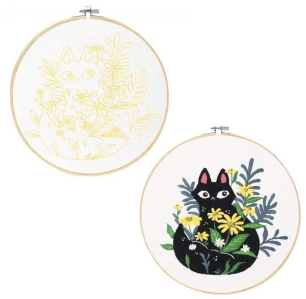 Broderisæt med 3 ringe til katte [D-ZH4]