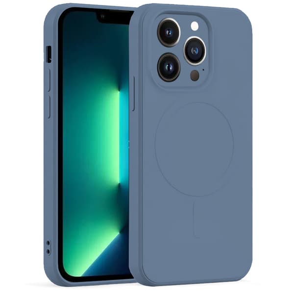 Silikon Mag Cover-skal till iPhone 13 Pro Max, Blå