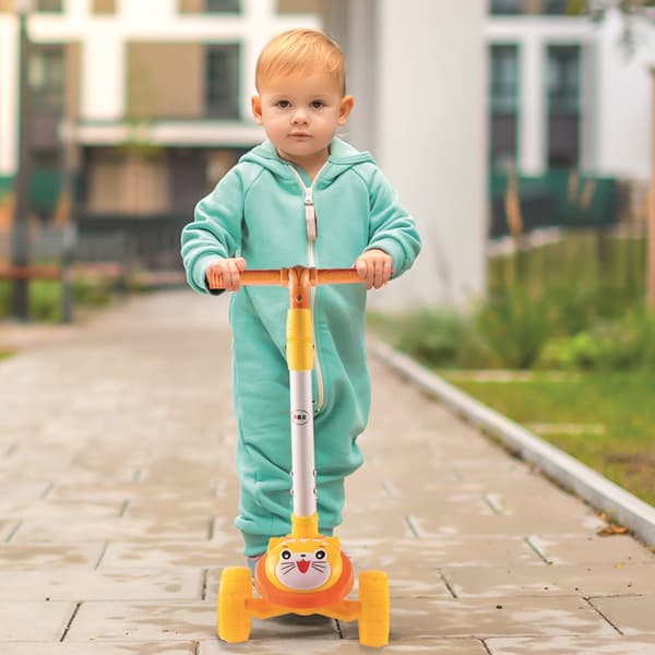 Trehjulet løbehjul Kitten med lysende sæde