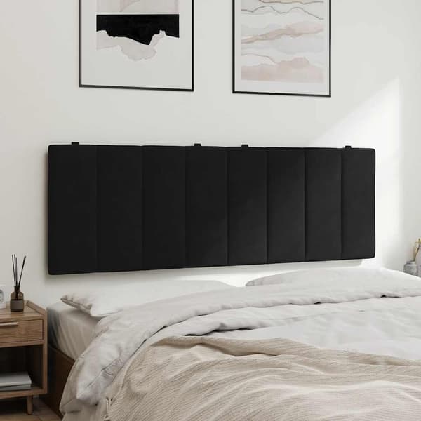 vidaXL hovedgærdehynde, sort, 120 cm, fløjl
