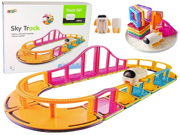Magnetiske byggeklodser Sky Track 29 dele