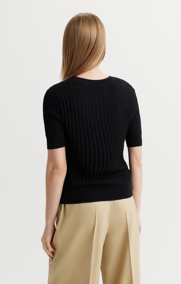 Stickad t-shirt S