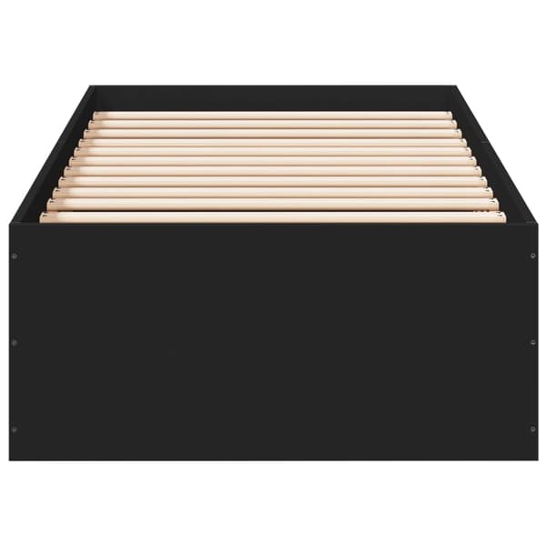 vidaXL sengestel sort 75x190 cm træbaseret materiale