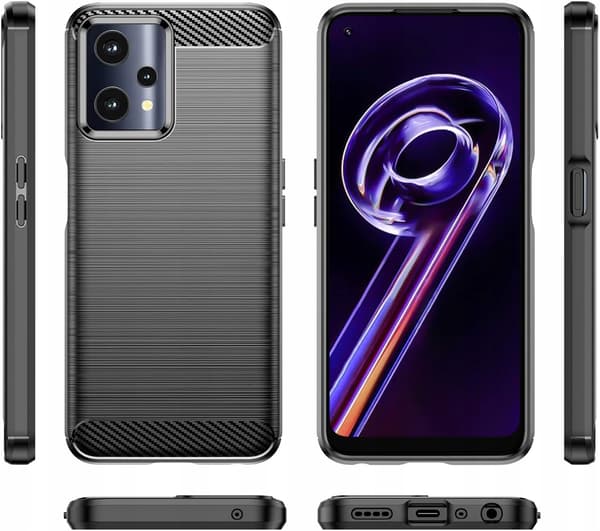 BAGSIDER I KULSORT TIL REALME 9PRO/ 9 5G + GLAS