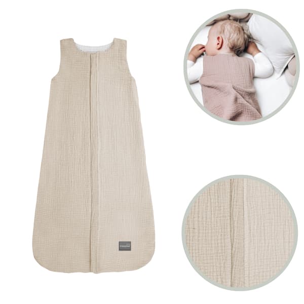 Muslin Sovsäck S (4-24 månader) Beige