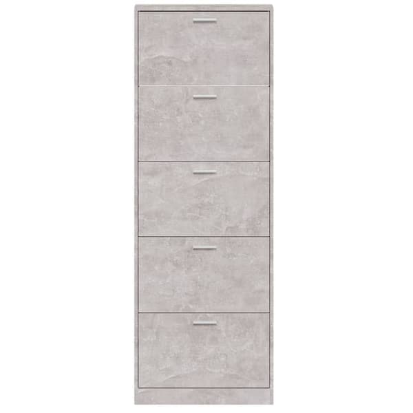 vidaXL Kenkäkaappi betoninharmaa 59x17x169 cm