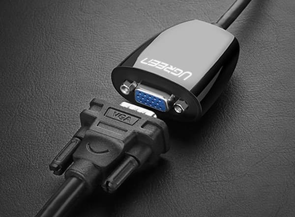 HDMI han til VGA hun FHD sort adapterkabel