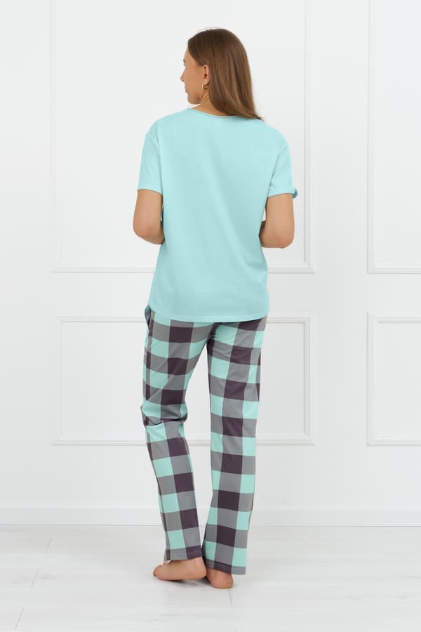Dampyjamas, kortärmade, långbyxor, Narina M