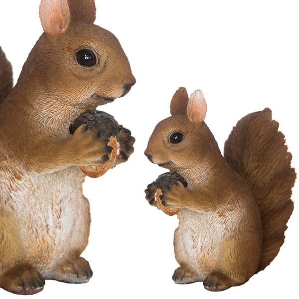 Egernfigur med kogle, h14,6 cm