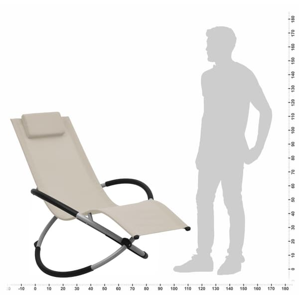 vidaXL børneliggestol, stål, cremefarvet