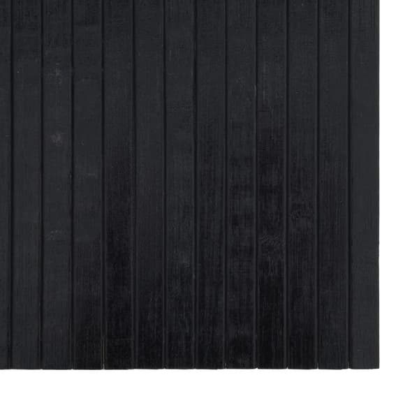 vidaXL Suorakulmainen matto, musta, 60x100 cm, bambu