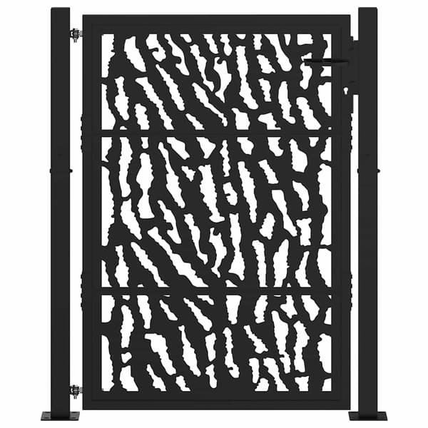 vidaXL havelåge sort 105x130 cm stålkonstruktion