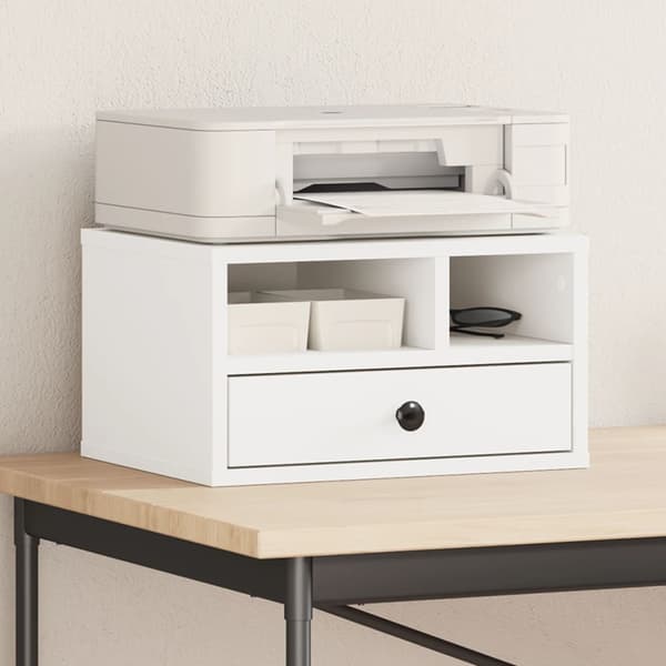 vidaXL printerstativ hvid 40x32x22,5 cm