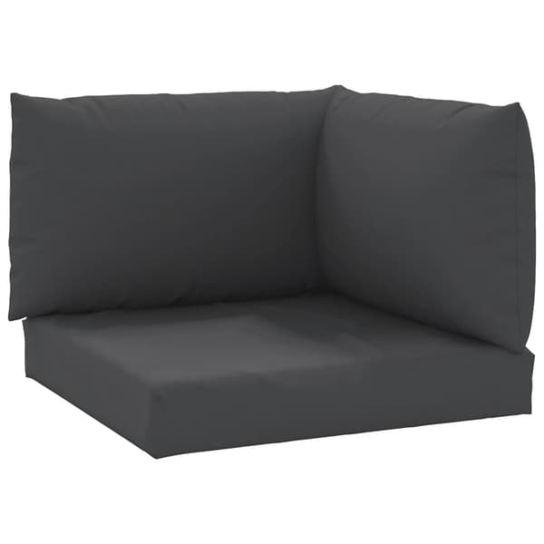 vidaXL pallehynder til sofa, sæt med 3, sort, stof