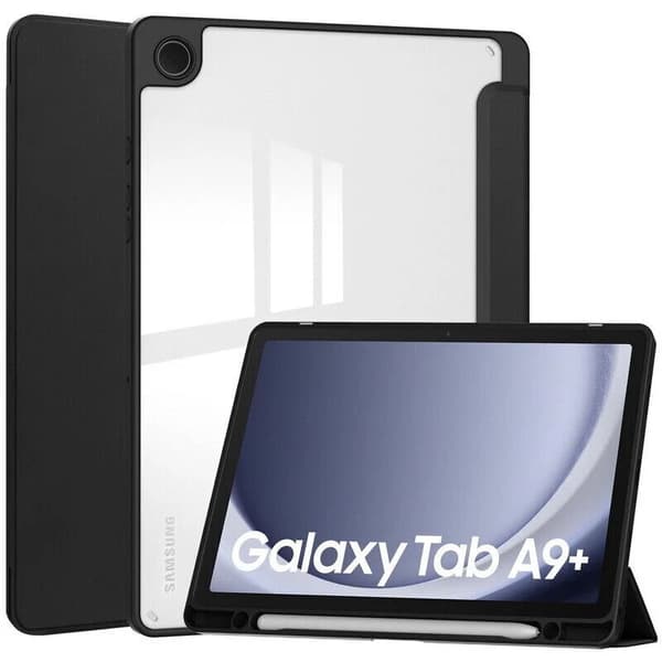 Etui til Samsung Galaxy Tab A9+, Smartcase Hybrid, med stylusholder, sort