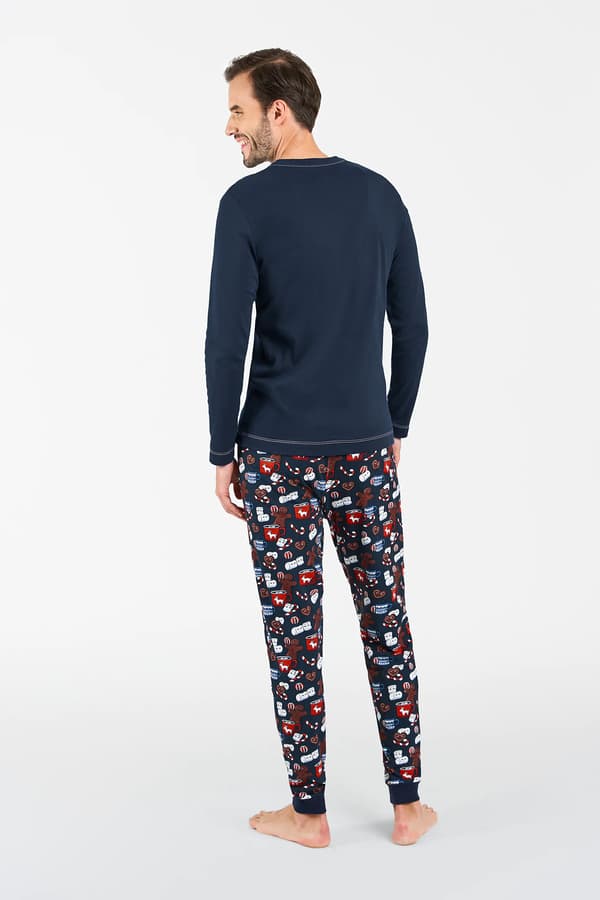 Rojas miesten pitkähihainen pyjama, pitkät housut M