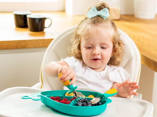 Giligums Silikone Hval Tallerken Dumel Bestik