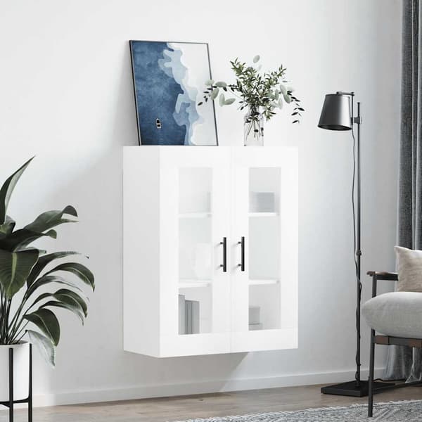 vidaXL Väggskåp vit 69,5x34x90 cm