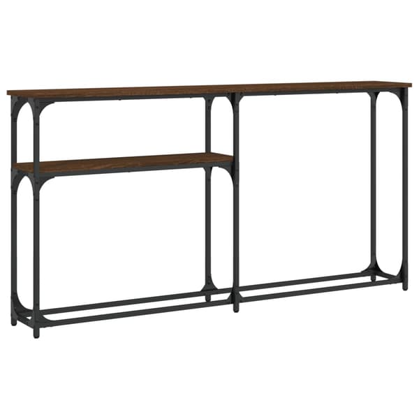 vidaXL konsolbord brunt egetræ 145x22,5x75 cm
