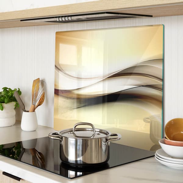Dekorativ glasplade til servering af snacks abstrakt 60x52 cm