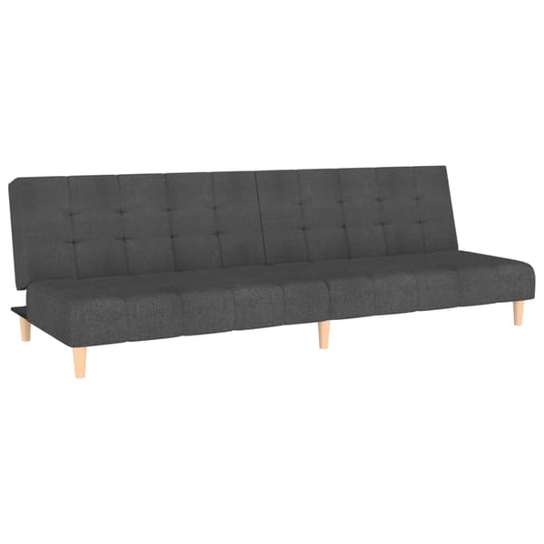 vidaXL 2-sits bäddsoffa, mörkgrå, klädd i tyg