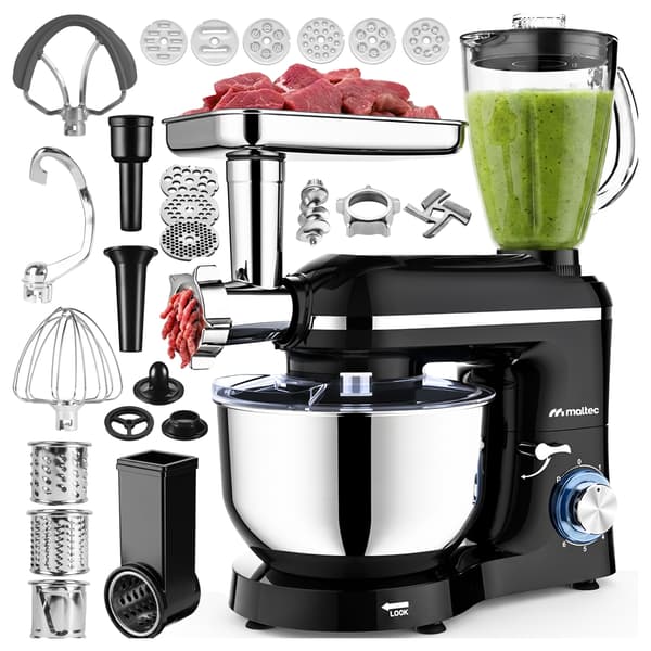 Planetarisk multifunktionel køkkenmaskine mixer blender 6,2L MaltecChef5000W-BL