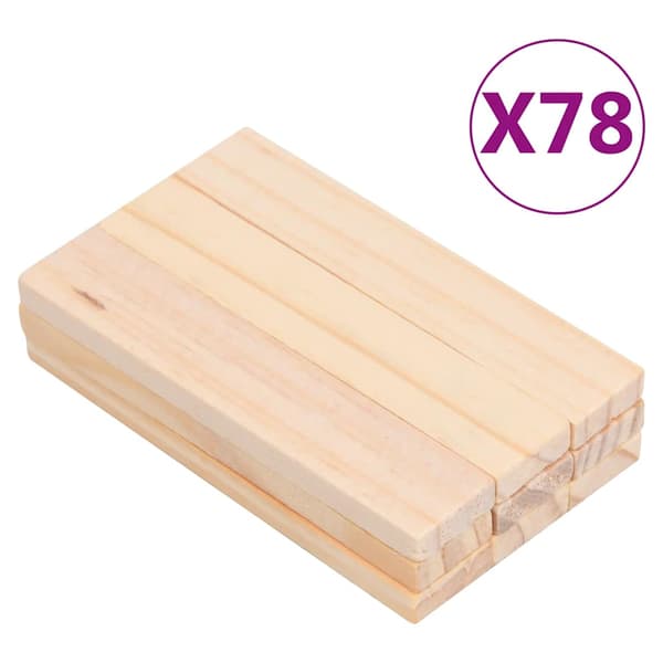 vidaXL 150-delars träklossset, målad furu