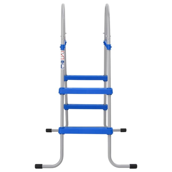 vidaXL Stege för ovanmarkspool 84 cm stål och plast