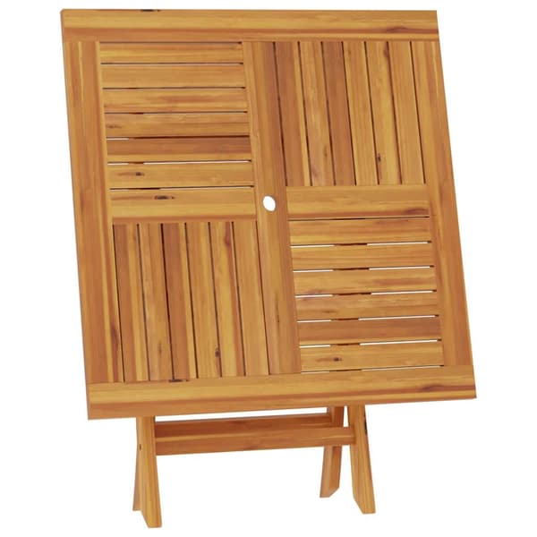 vidaXL foldbart havebord 85x85x76 cm massivt teaktræ