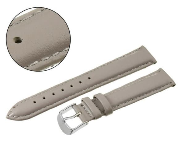 PACIFIC BELT 12 MM W35 SMOOTH ljusgrått rem, grå sömmar