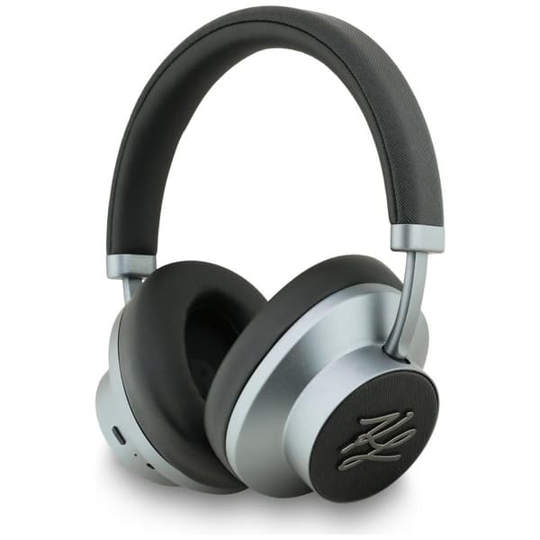 Karl Lagerfeld Grained Initials Bluetooth ANC Over-Ear Hörlurar Svarta