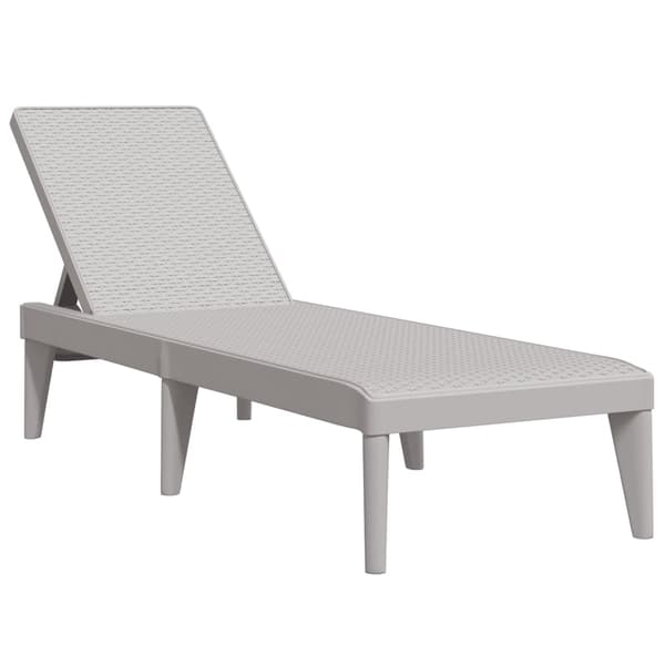 vidaXL lepotuoli, harmaa, 186x60x29 cm, PP