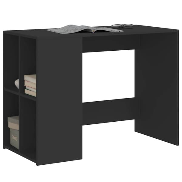 vidaXL skrivebord, sort, 102x50x75 cm, træbaseret materiale