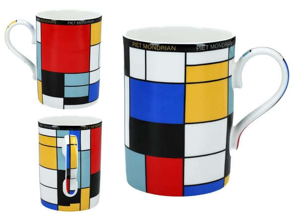 Carmani, 370ml mugg - piet mondrain/Komposition A
