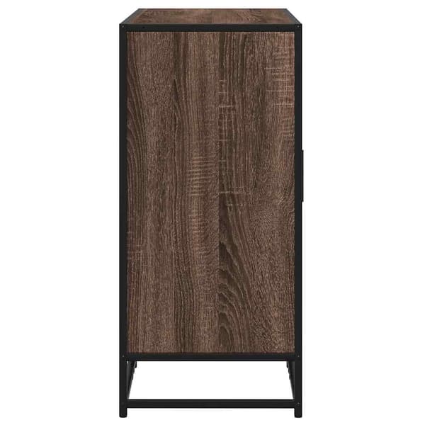 vidaXL skab brunt egetræ 92x35x76 cm træbaseret materiale