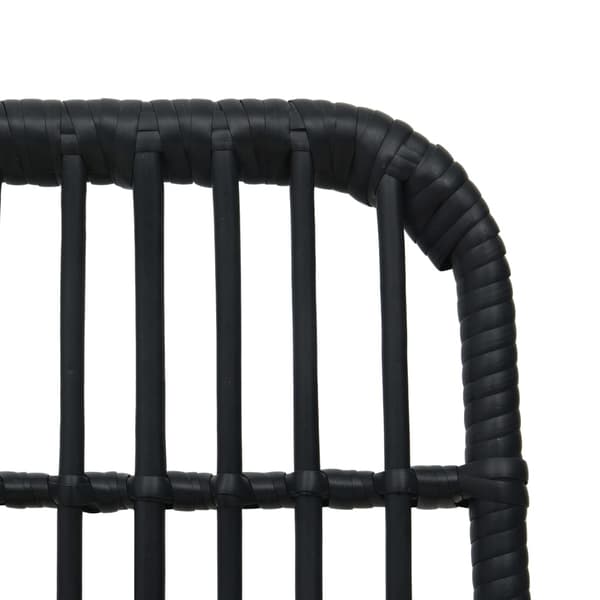 vidaXL 3-delt bistrosæt, PE-rattan, sort