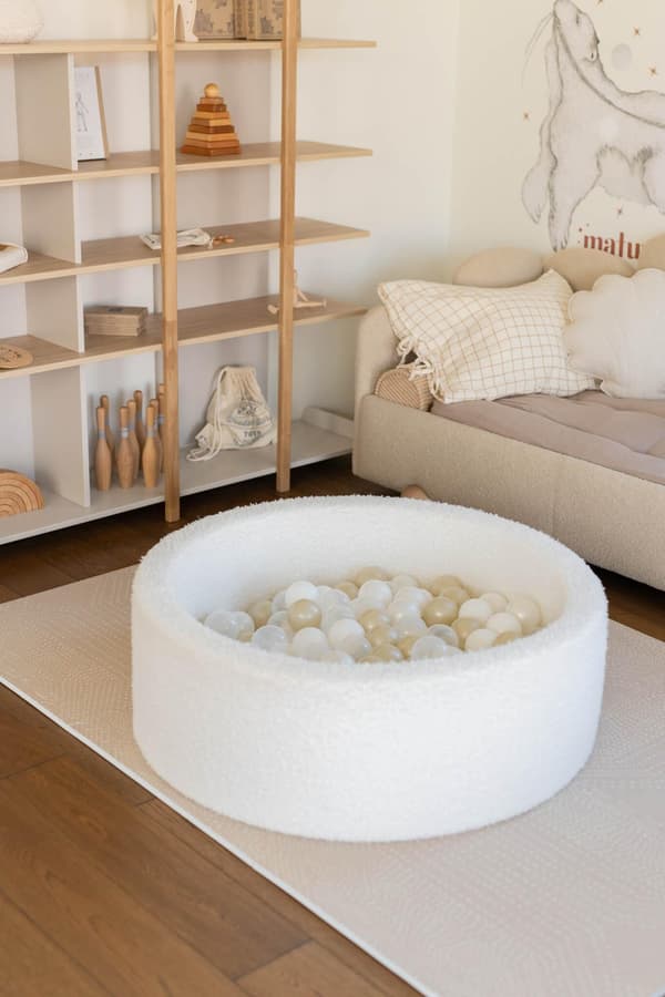 Tør pool 90x30 Boucle Hvid uden bolde