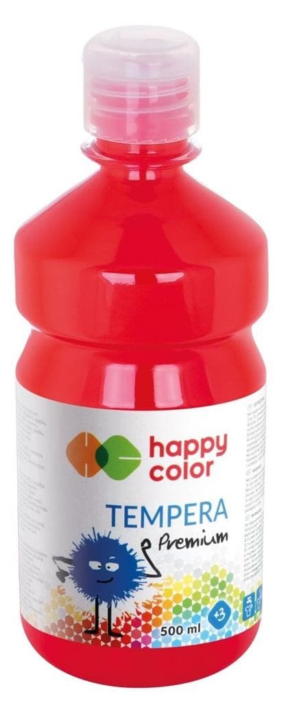 Premium temperamaali 500ml punainen HAPPY COLOR