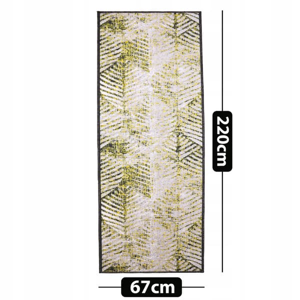 [5] Sammetsmatta för hemmet 67x220cm Spindelnät Gul D6883