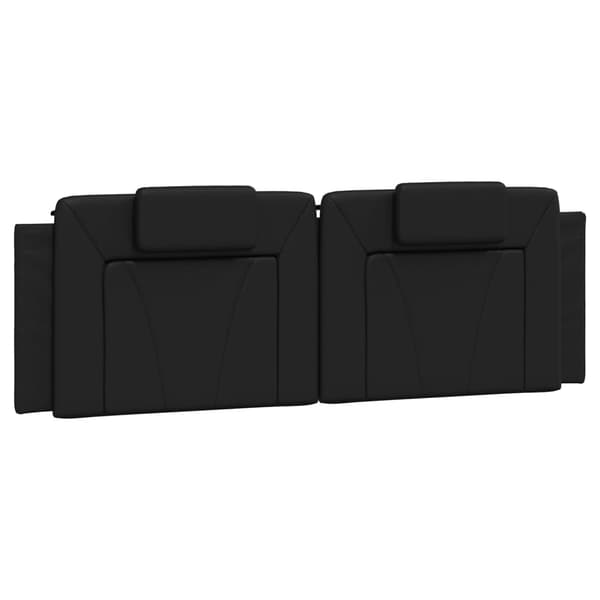 vidaXL hovedgærdehynde, sort, 160 cm, kunstlæder