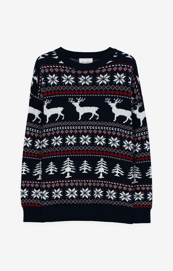 Bomuldssweater med print XS
