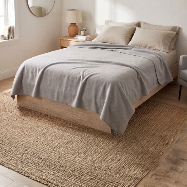 Carlton tæppe 125x150 grå fleece