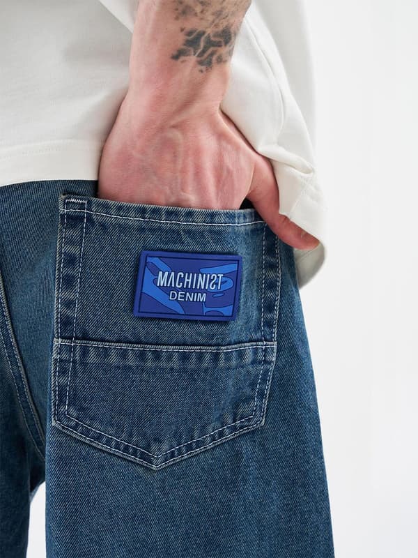 Herre mørkeblå denimshorts MyStars blå Basic 30