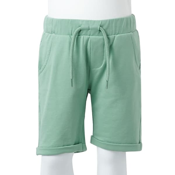 Børneshorts med snøre, lys khaki, 92