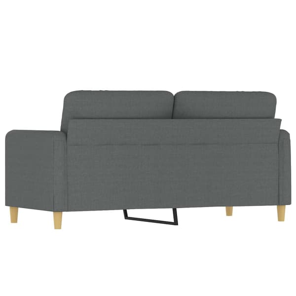 vidaXL 2-sitssoffa, mörkgrå, 140 cm, klädd i tyg